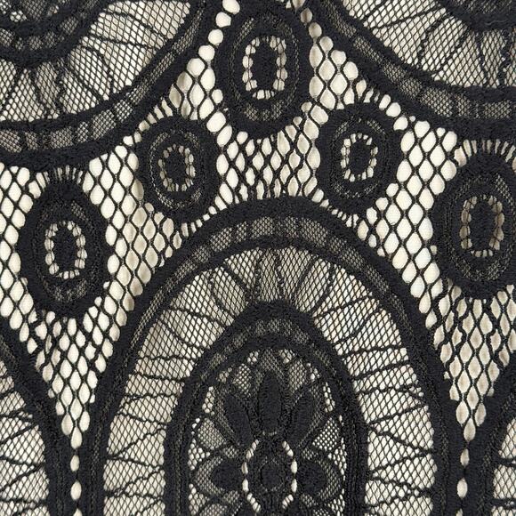 Vintage Inspired Sz L Black Lace Kimono Whimsigoth Witchy Boho Chic Cardigan - Picture 5 of 9